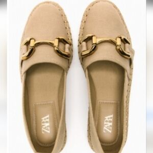 Zara Tan Beige Espadrilles Size 37